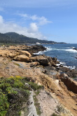The stunning coastal landscapes around Big Sur and Monterey along the highway 1 and 101 in California