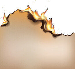 Burning paper sheets