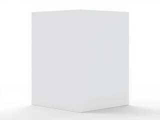 Randomly positioned white cube boxes creating abstract background, wallpaper, random