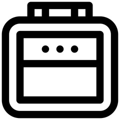 Amplifier combo. Editable stroke vector icon.