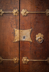 old and vintage door of cupboard