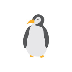 Cute Cartoon Penguin. Arctic, Polar animal. Creature image icon. Vector Illustration.