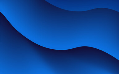 Abstract blue wave background design flow smooth