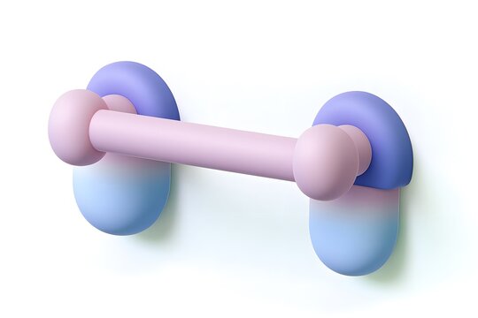 P3D Illustration Pastel Pink Blue Bathroom Grab Bar: Modern Design for Accessibility and Style