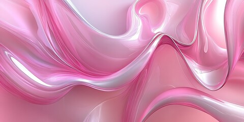 Obraz premium Abstract pink flowing liquid background.