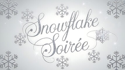 Silver Snowflake Soiree Design Winter Invitation