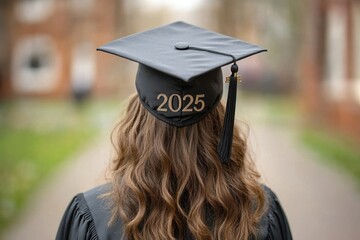 Graduation cap for fiscal year 2025 with black tassels, symbolizing success and celebration for graduates.