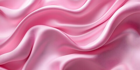 Fototapeta premium Soft pink silk fabric with elegant folds and waves. (1)