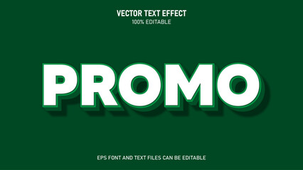 Promo 3d style editable text effect