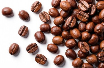 coffee beans on a white background