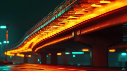 Fiery Nightscape: Illuminating the Urban Landscape