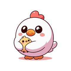 Cute chick Flat Cartoon vector Illustration 1.eps