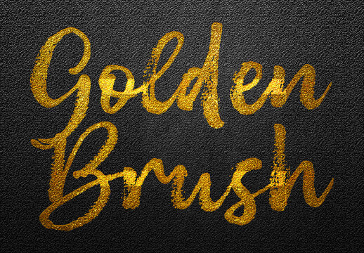 Golden Brush Text Effect Style
