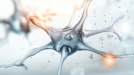 Macro shot of detailed mitochondria network