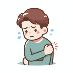 Vector of someone who is sick