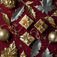 red and gold christmas decoration