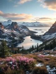 Beautiful view on nordic Scandinavian landscape