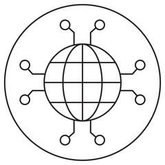 Network Icon, Building Reliable and Secure Network Infrastructures, Optimizing Connectivity Through Advanced Networking Solutions, Vector