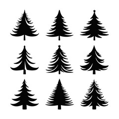 Christmas Tree Bundle Silhouette Images for Creatives