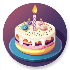 Birthday Cake with Candles