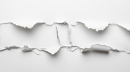 White Textured Ripped Paper With Tape