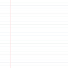 Horizontal lines with red vertical line school notebook paper seamless pattern