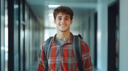Fototapeta premium young man in office corridor