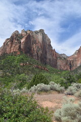 Hiking in the stunning scenery and valleys of Zion National Park, Utah