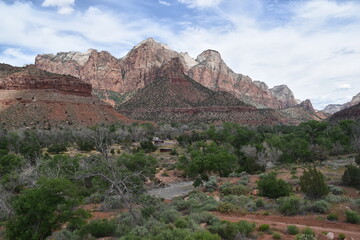 Hiking in the stunning scenery and valleys of Zion National Park, Utah