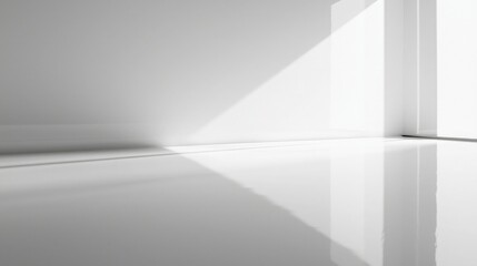 Fototapeta premium Bright white studio with clean background.