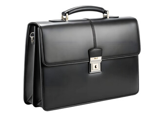 black leather briefcase