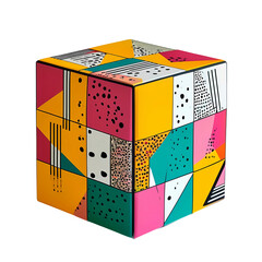 colorful cubes，Transparent PNG