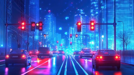 Obraz premium AI-Driven Smart Traffic Monitoring