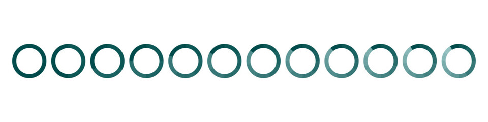 Circles divided diagram 3, 10, 7, graph icon pie shape section chart. Segment circle round vector 6, 9 devide infographic.	