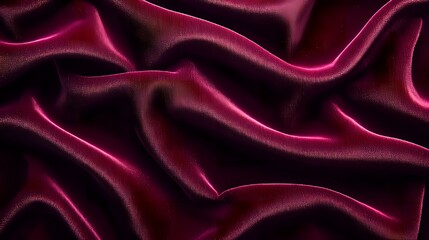Crimson Silk Drapery: Luxurious Texture and Deep Color