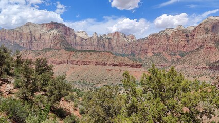 The amazing scenery and landscapes of Zion National Park in Utah, USA