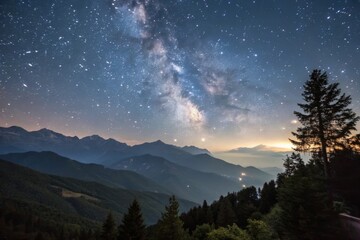 a stunning night sky filled with countless stars and the Milky Way galaxy prominently visible.