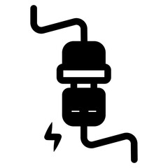 electric plug and socket connect icon