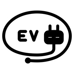 electric vehicle symbol icon