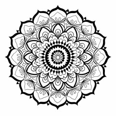 Decorative Mandala Floral Design 