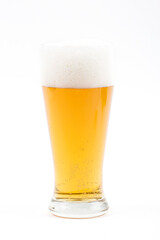 glass of beer on a white background