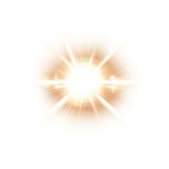 Transparent yellow sunlight special lens flash light effect