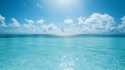 blue sky and sea with nice weather