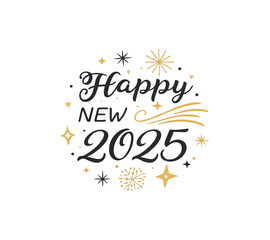 Obraz premium Happy new year 2025