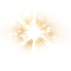 Transparent yellow sunlight special lens flash light effect