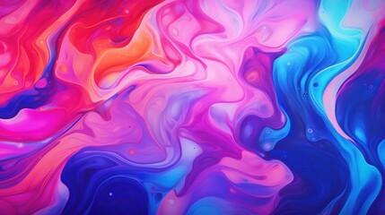 Abstract Swirling Fluid Paint Colorscape
