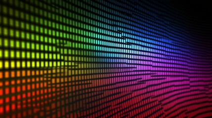 Obraz premium Rainbow grid pattern, glowing, vibrant, digital.