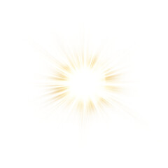 Transparent yellow sunlight special lens flash light effect