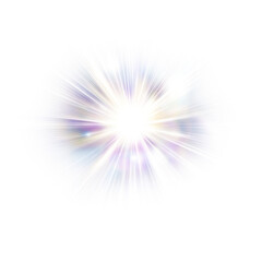 Transparent yellow sunlight special lens flash light effect