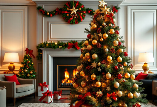 christmas tree with presents